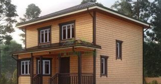 Двухэтажный дом из бруса в Ставрополе от Строй-Ств - строительство от 134082 руб.