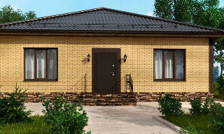 Проекты одноэтажных домов из кирпича | Строй-Ств - Ставрополь от 3610 рублей