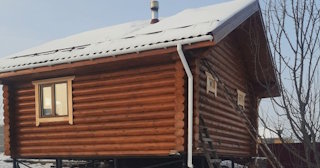 Баня из оцилиндрованного бревна под ключ в Ставрополе - от 134082 рублей